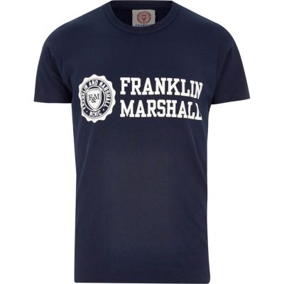 Navy Franklin & Marshall branded t-shirt
